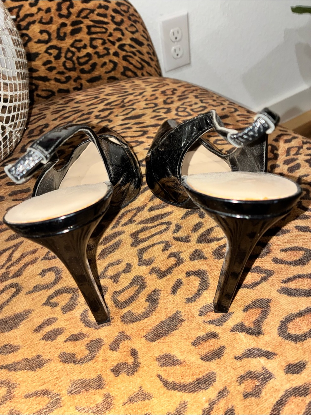 Classic Black Patent High Heel Sandals